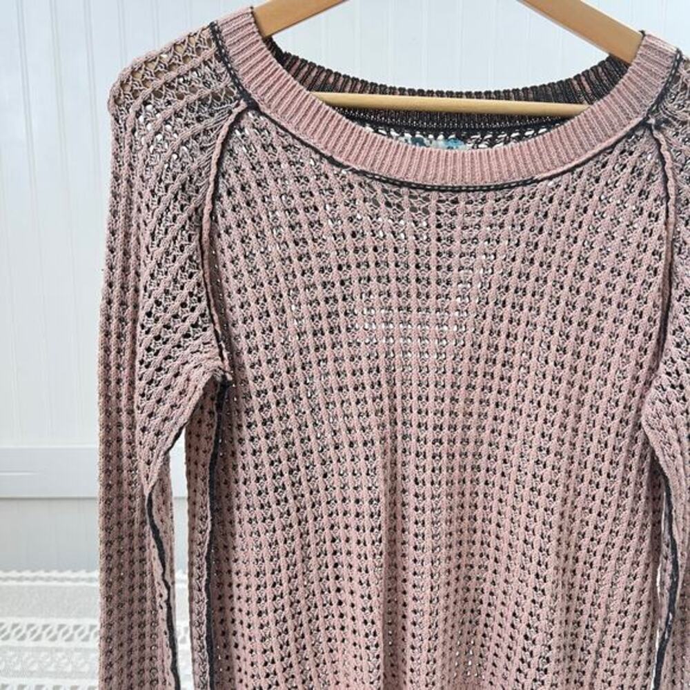 Element Sweater Pink Grunge Coquette Skater Punk‎ Y2K Knit Cotton Women's M Ska